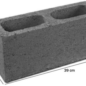 Bloco de Concreto de 10, 39 × 19 × 9cm