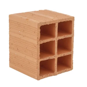 Meio-Bloco Cerâmico de Vedação, 6 Furos, 11,5 × 14 × 11,5cm